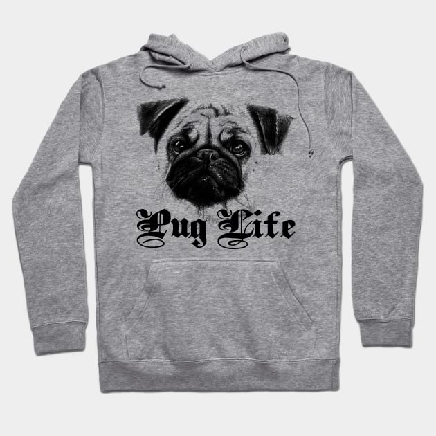 Pug Life Hoodie by MarinasingerDesigns